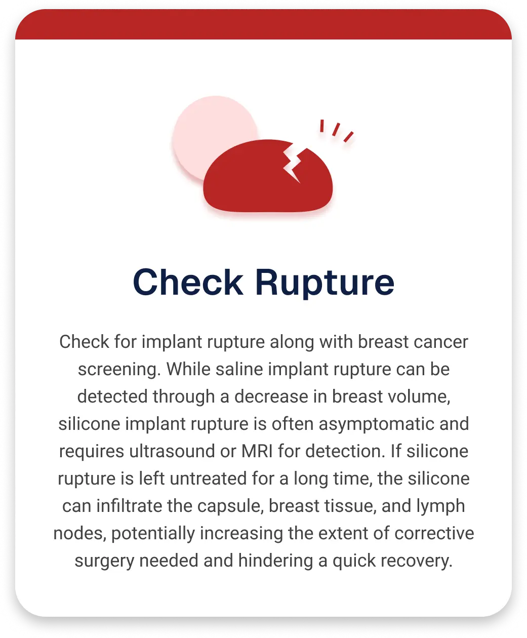 Implant Card (Check Rupture)